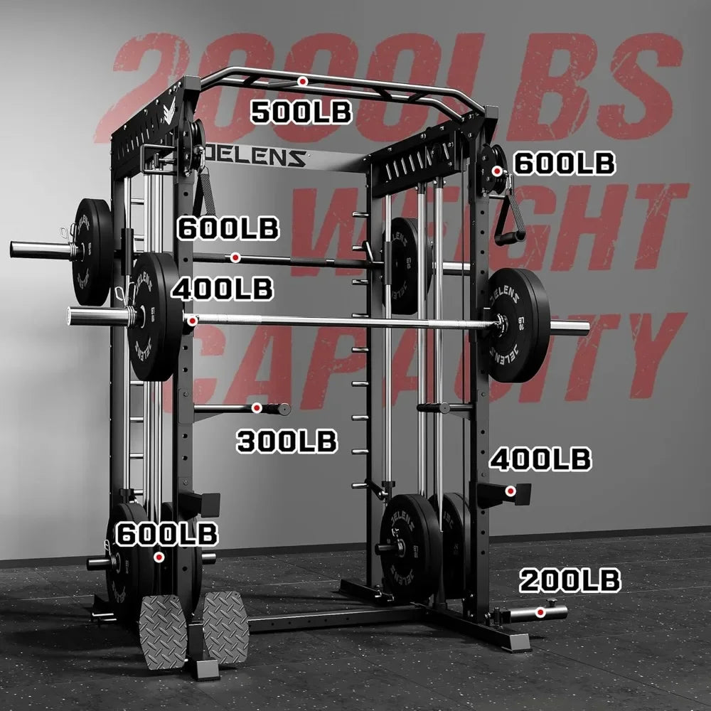 M21 Smith Machine – 2000LBS Multi-Function Power Cage