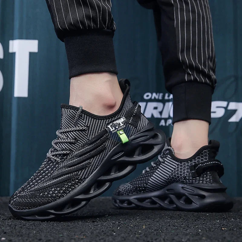 YRZL Men's Breathable Mesh Running Sneakers