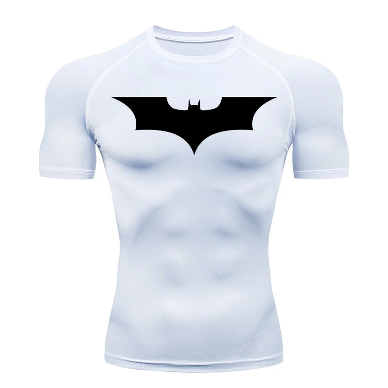 Men’s Bat Print Compression Workout Shirt
