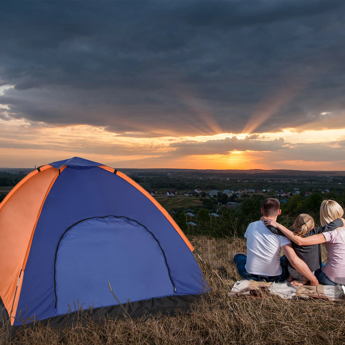 TOMSHOO 3-4 Persons Camping Tent