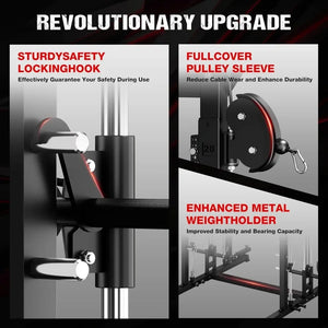 M21 Smith Machine – 2000LBS Multi-Function Power Cage