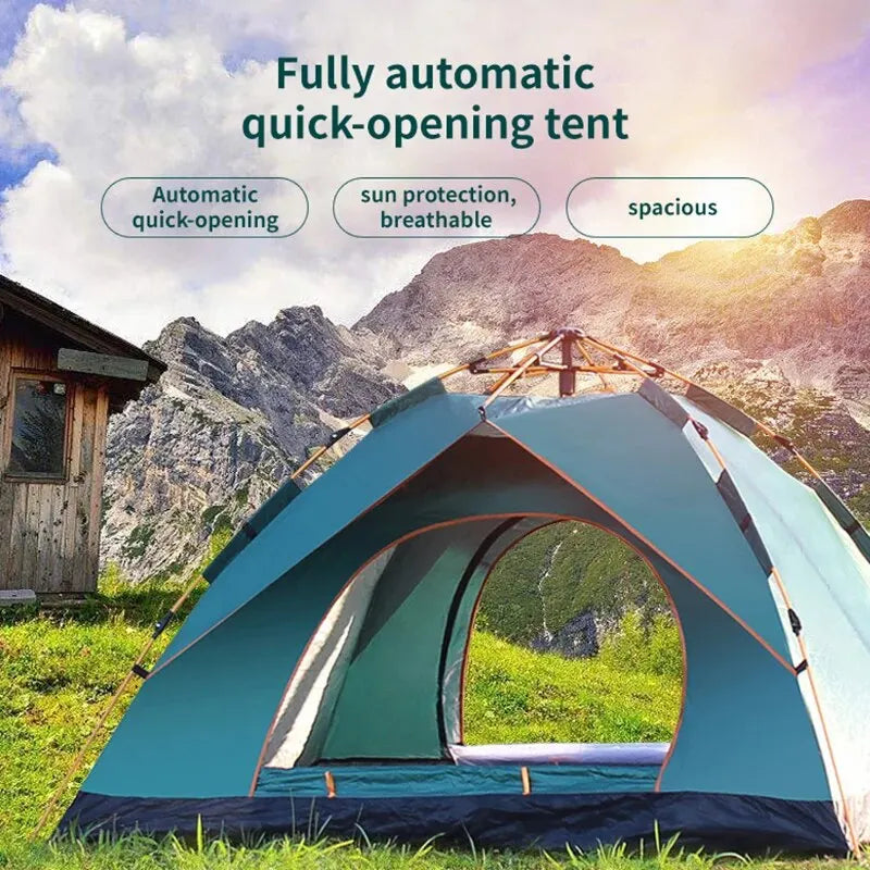 Outdoor Folding Tent – Fully Automatic Quick Opening Tent for 3-4 Person Camping