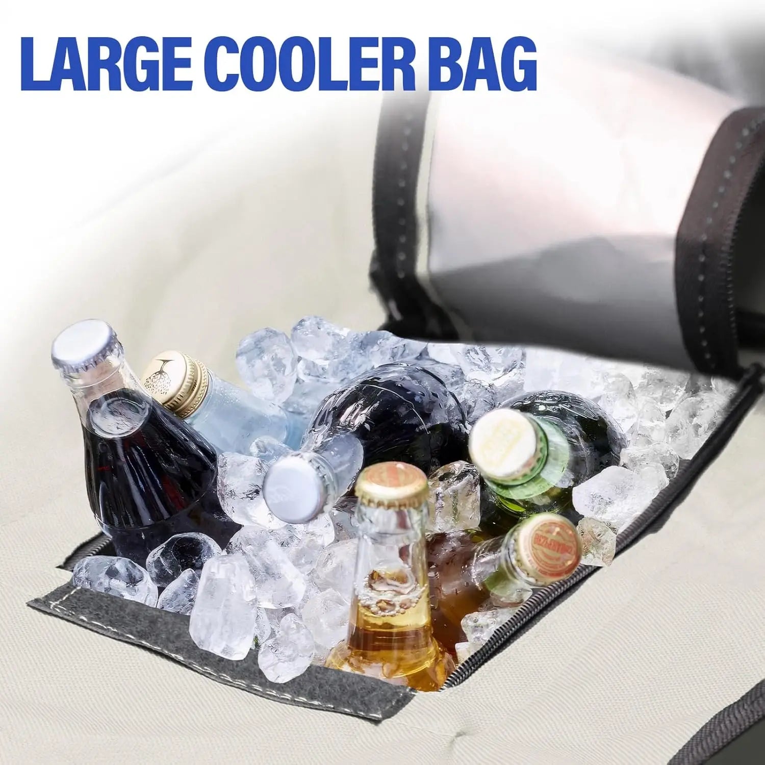 Double Camping Chair with Canopy & Cooler