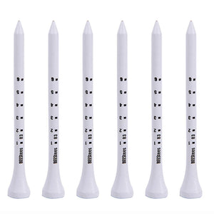 50pcs Premium Wooden Golf Tees with Height Markers