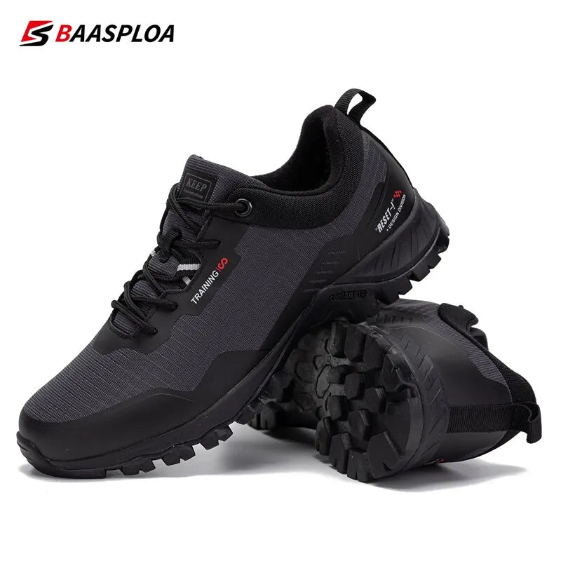 Baasploa Men's Anti-Skid Waterproof Hiking Shoes