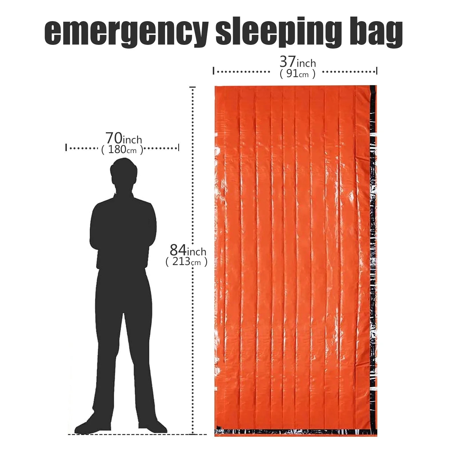Portable Emergency Survival Sleeping Bag – Thermal Mylar Sack