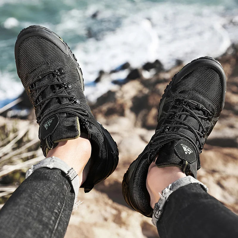 HIKEUP Men’s Non-Slip Breathable Hiking Shoes