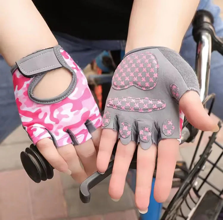 Kids Half Finger Cycling Gloves