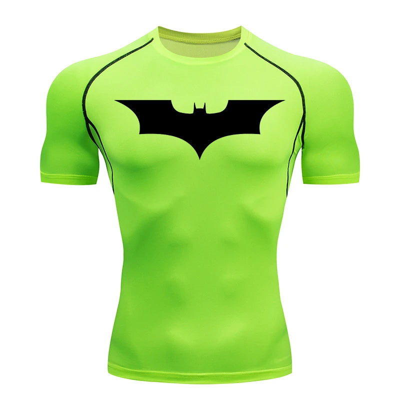 Men’s Bat Print Compression Workout Shirt