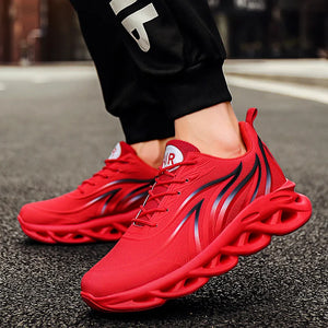 Men’s Flame Printed Flying Weave Running Sneakers