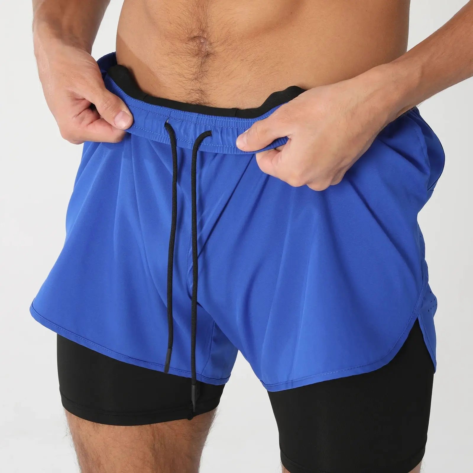 Men’s Quick-Dry Gym Running Shorts with Liner