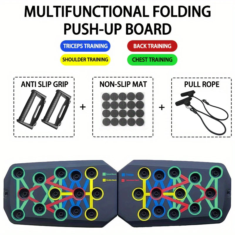 Portable Foldable Push-Up Board Set – Multifunction Fitness Tool
