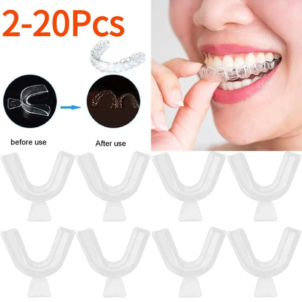 2–20Pcs Silicone Mouth Guard Night Teeth Protector