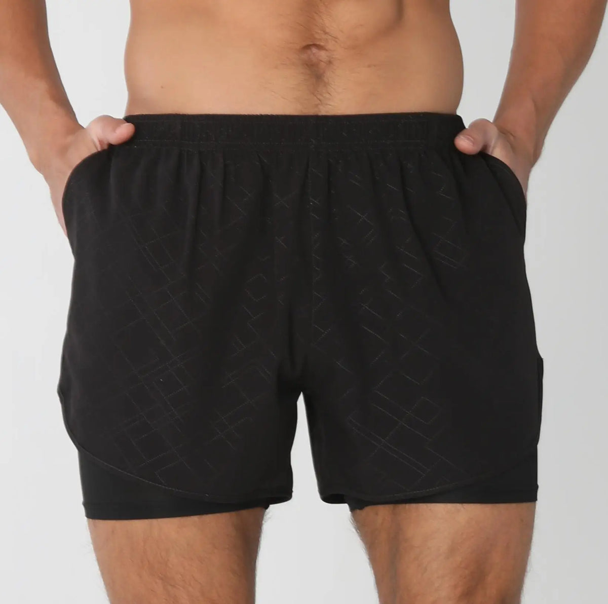 Men’s Quick-Dry Gym Running Shorts with Liner