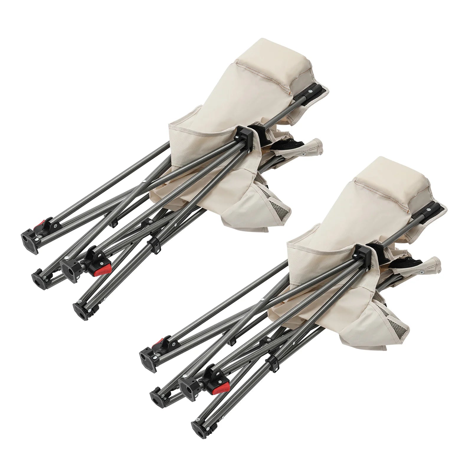 2PCS Adjustable Reclining Camping Chairs