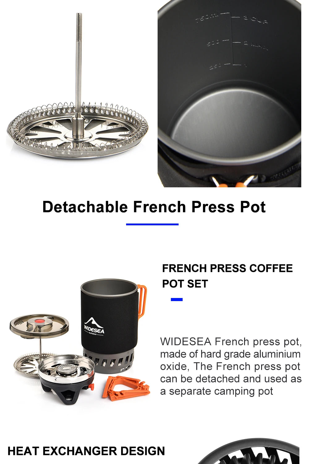 Widesea Camping Cooking System with Heat Exchanger