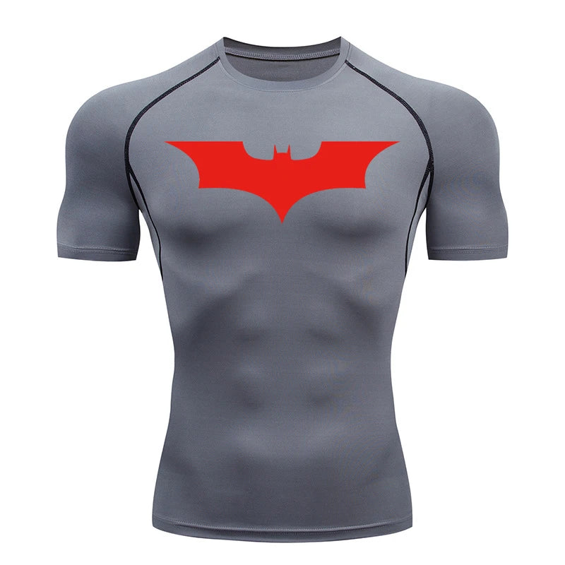 Men’s Bat Print Compression Workout Shirt
