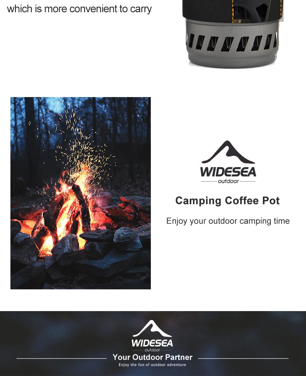 Widesea Camping Cooking System with Heat Exchanger