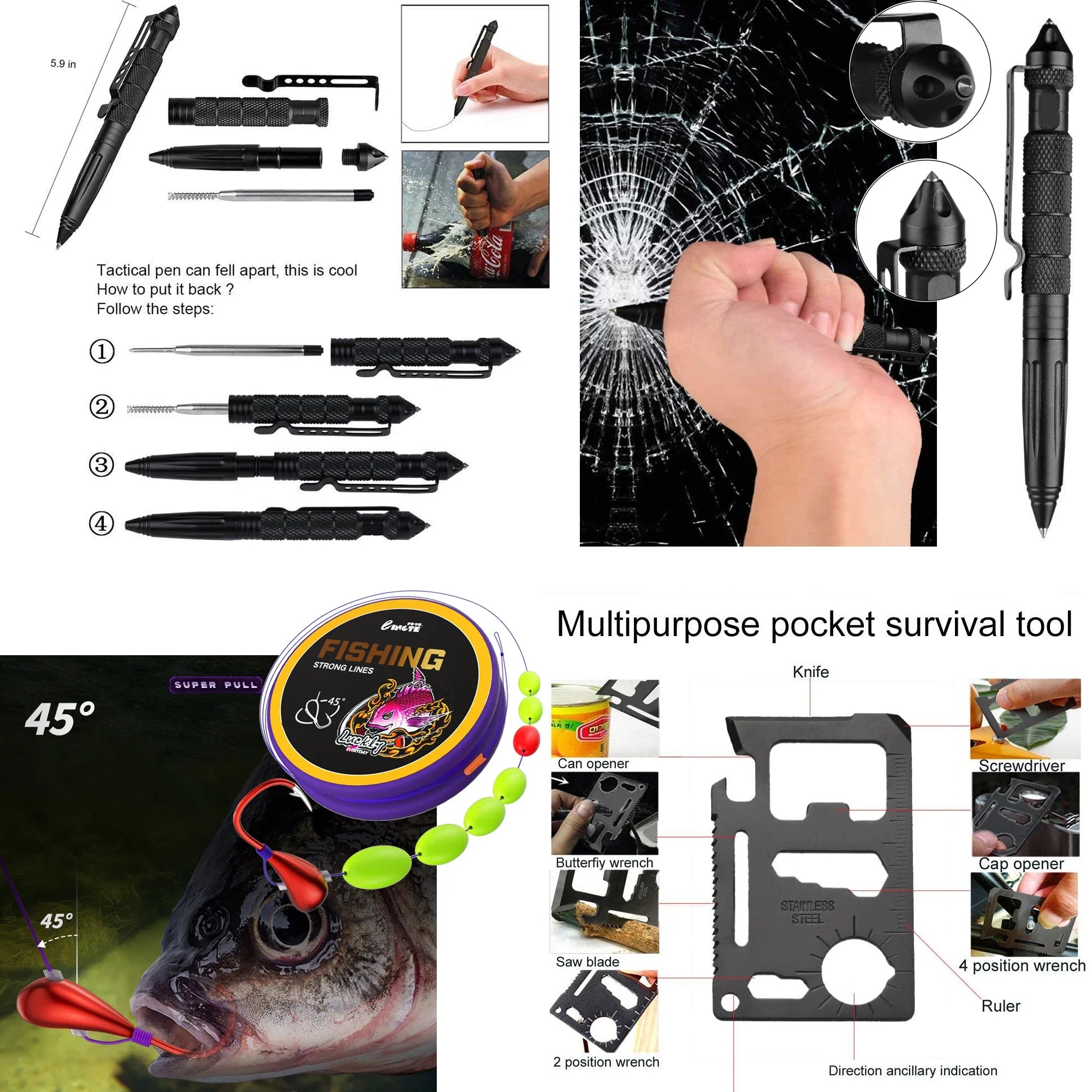 Tactical Car First Aid & Survival Kit