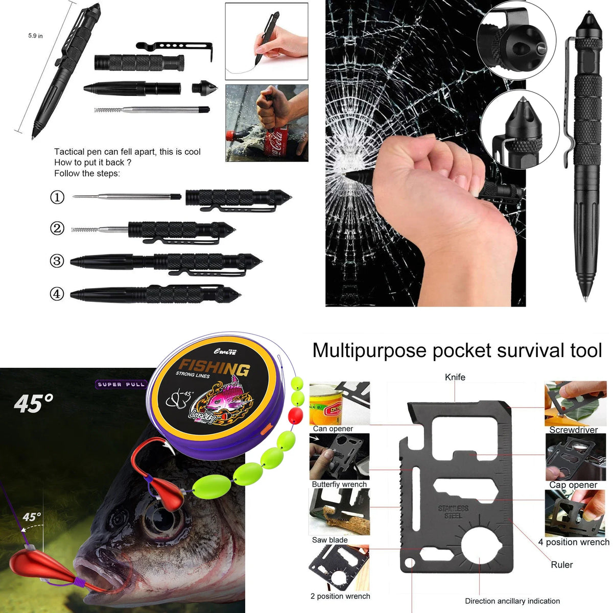 Tactical Car First Aid & Survival Kit