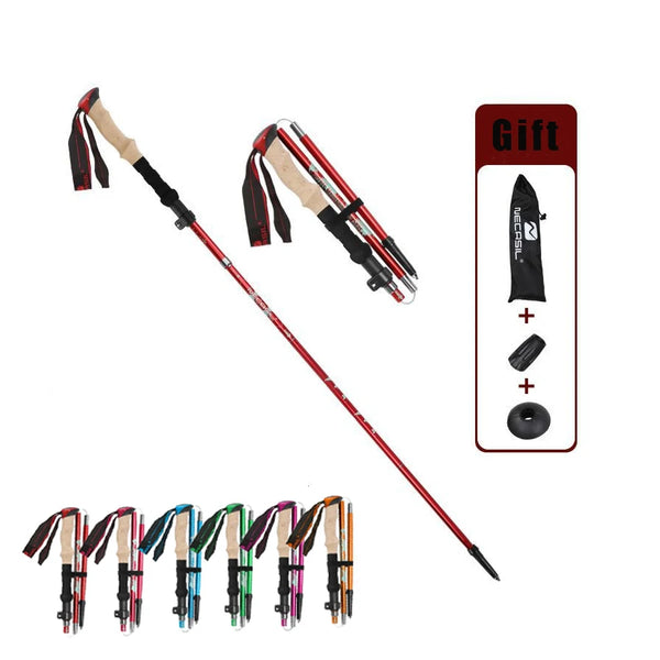 Ultra-Lightweight Folding Trekking Pole – Telescopic Aluminum