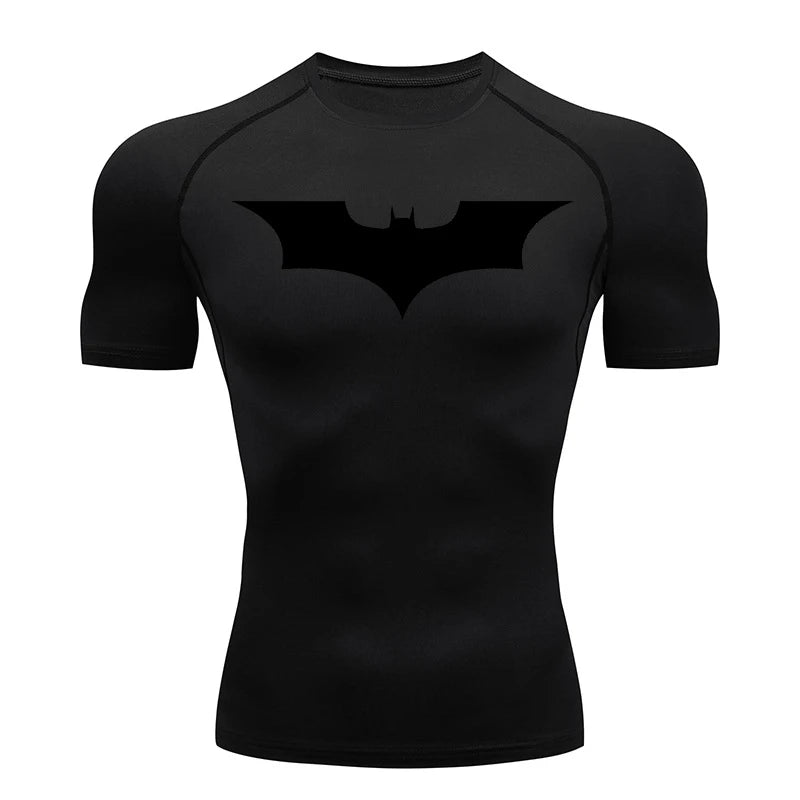 Men’s Bat Print Compression Workout Shirt