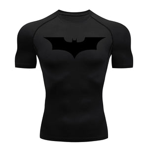 Men’s Bat Print Compression Workout Shirt