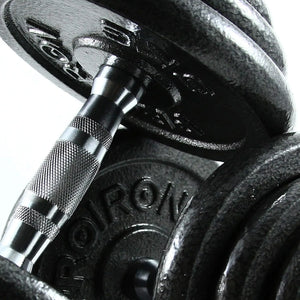 44LB Cast Iron Adjustable Dumbbell Set – Converts to Barbell