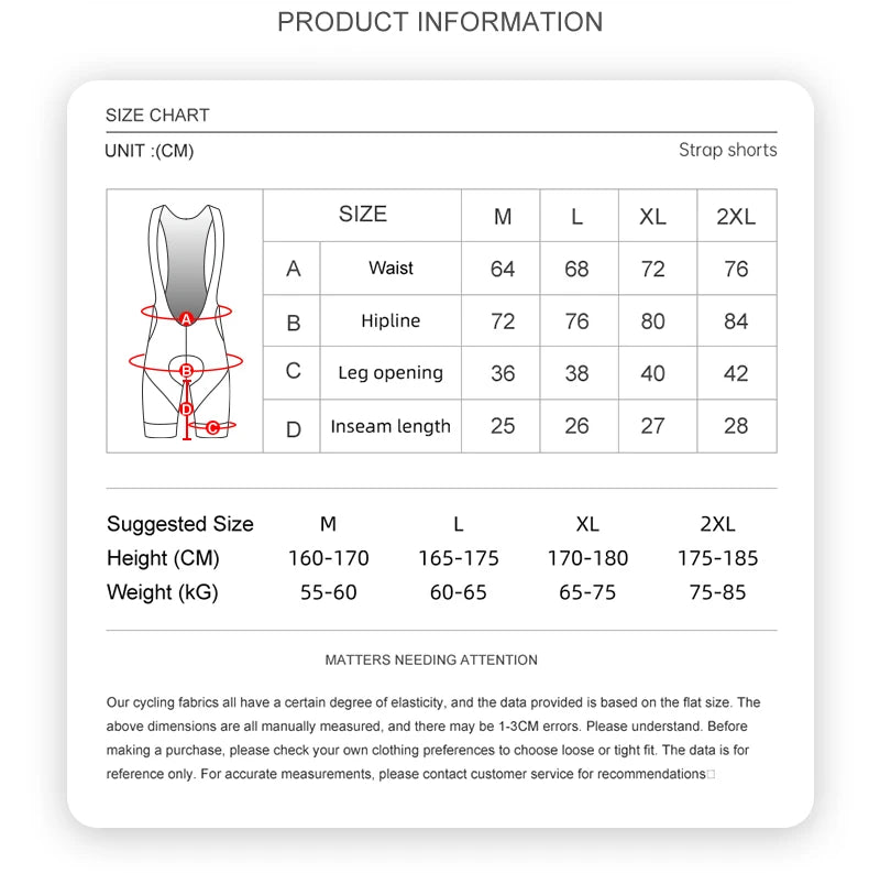 Men’s Pro Team Cycling Bib Shorts