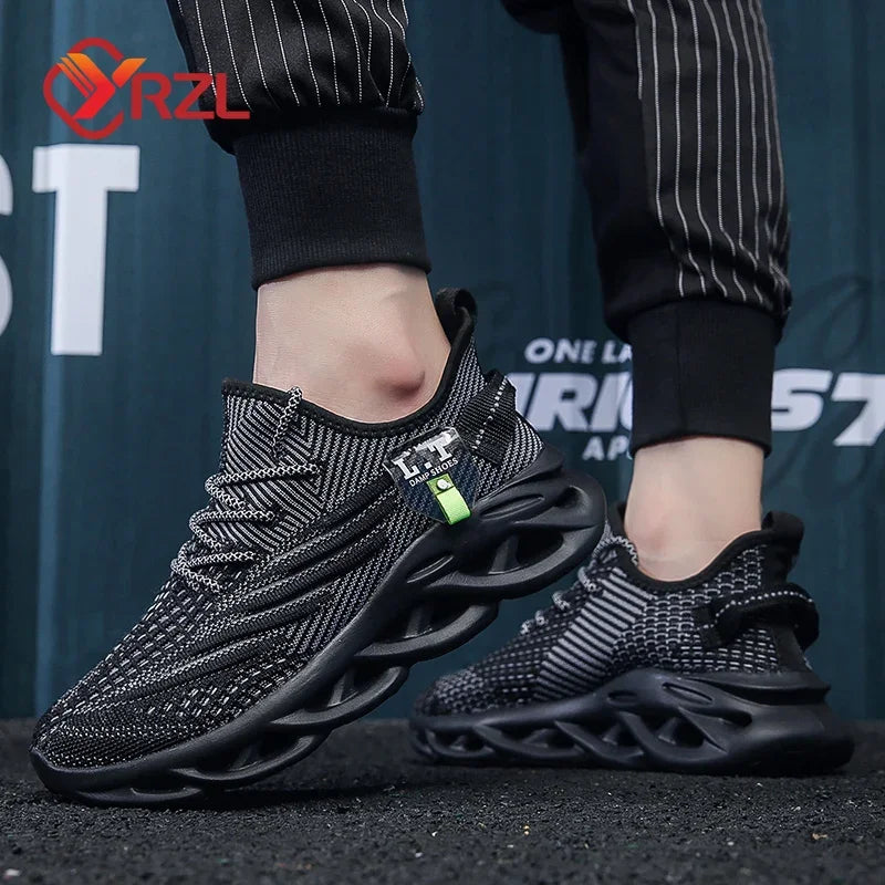 YRZL Men's Breathable Mesh Running Sneakers