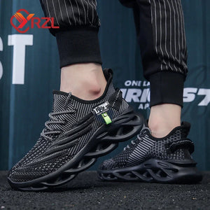 YRZL Men's Breathable Mesh Running Sneakers
