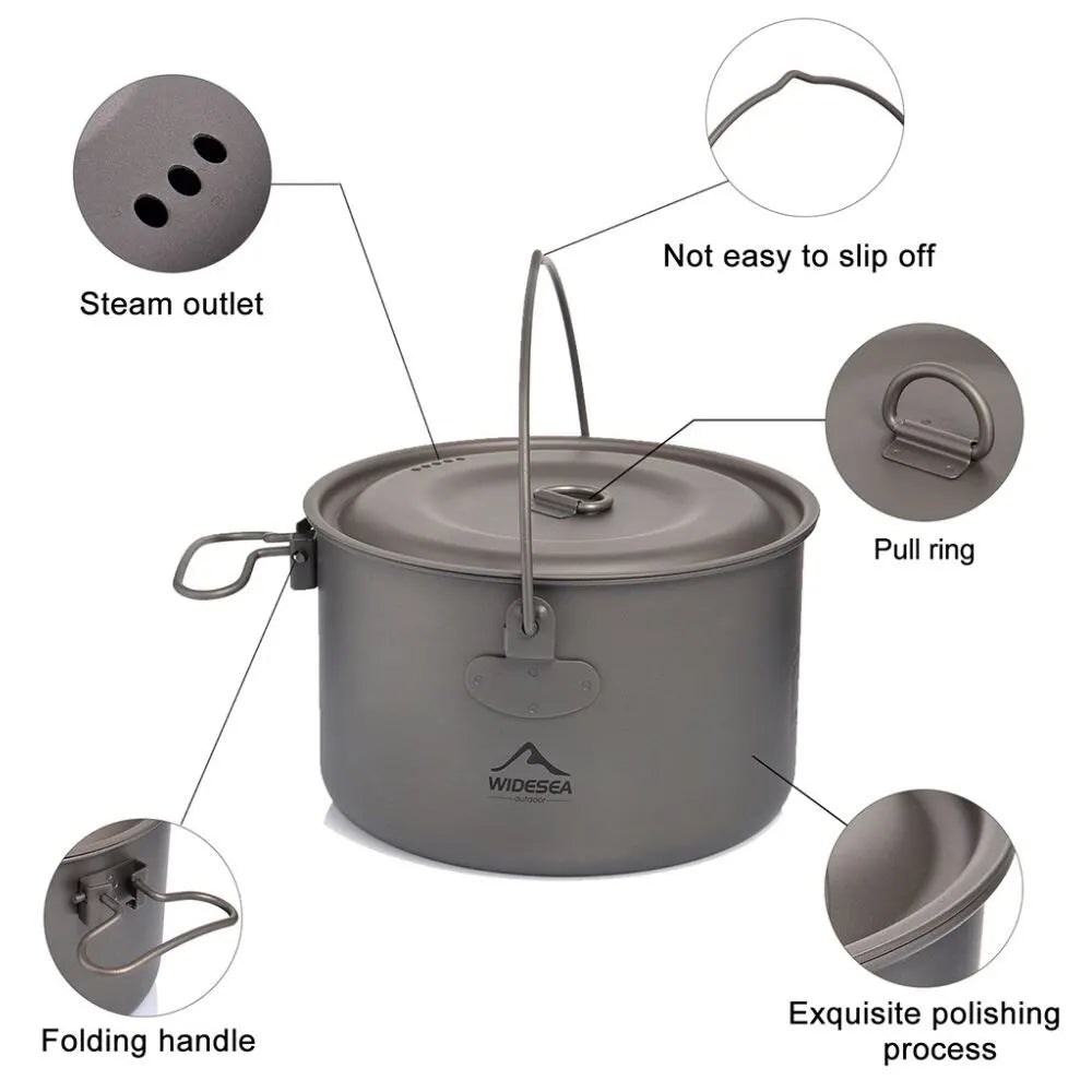 Widesea Titanium Camping Cookware Set