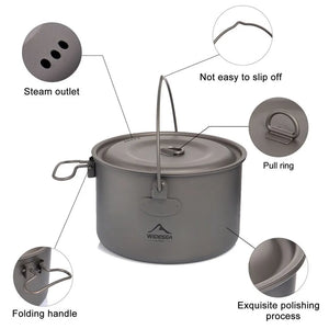 Widesea Titanium Camping Cookware Set