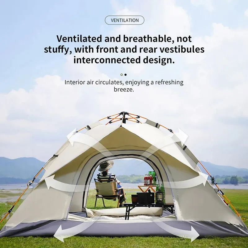 Outdoor Folding Tent – Fully Automatic Quick Opening Tent for 3-4 Person Camping