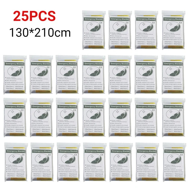 Outdoor Waterproof Survival Thermal Blanket (5-30 Pc)