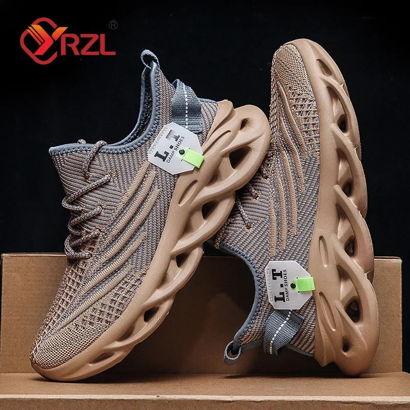 YRZL Men's Breathable Mesh Running Sneakers