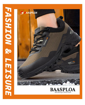 Baasploa Men's Anti-Skid Waterproof Hiking Shoes