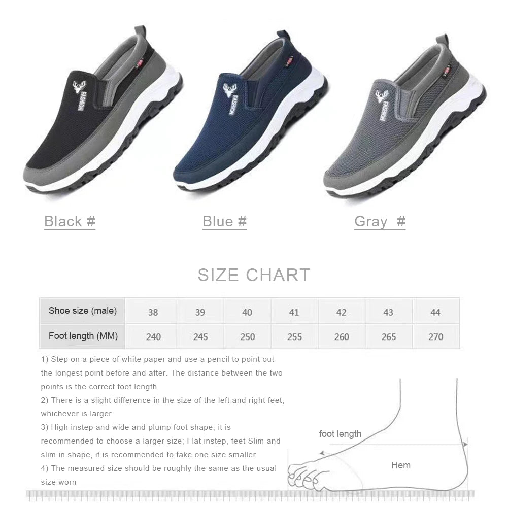 Men’s Breathable Orthopedic Slip-On Boat Shoes