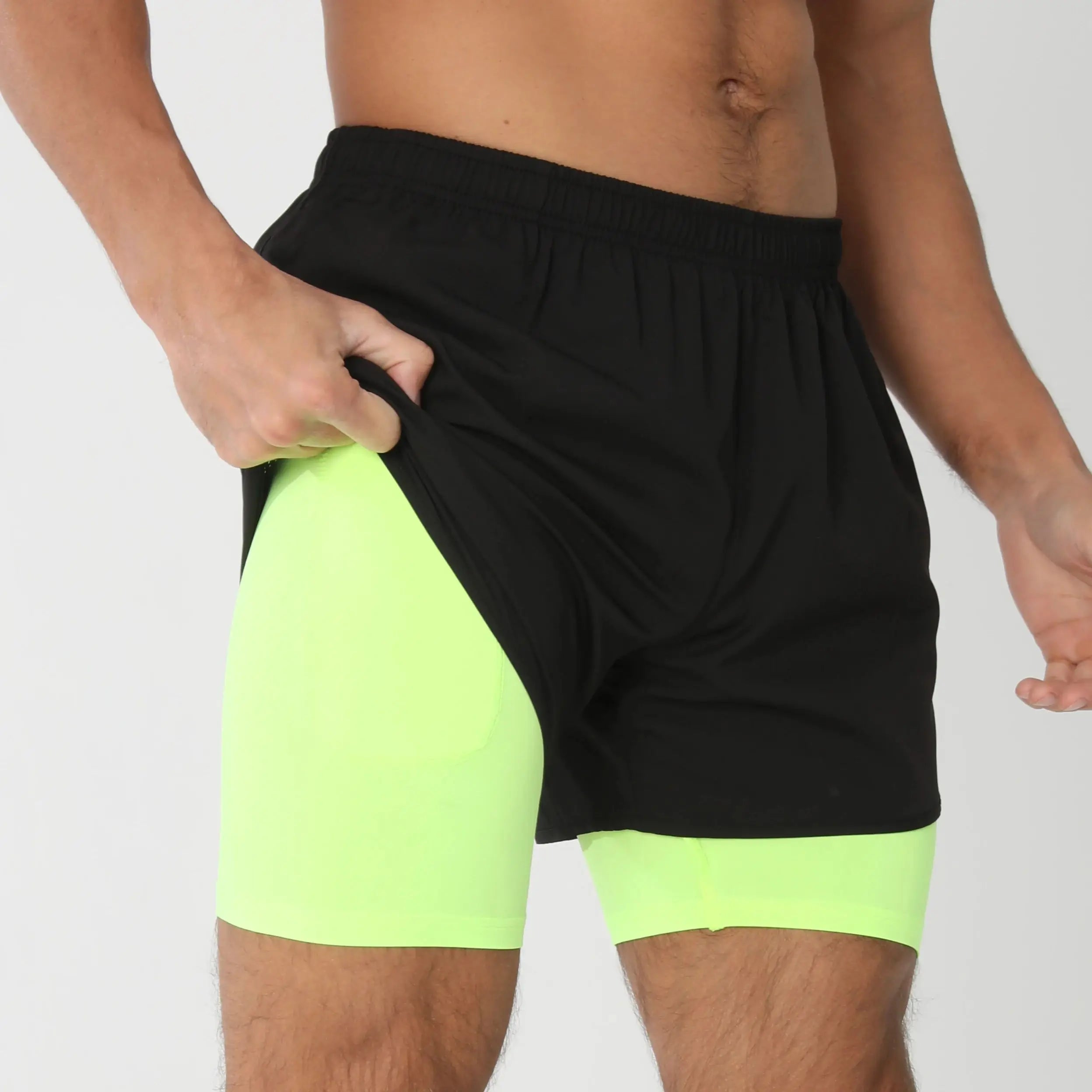 Men’s Quick-Dry Gym Running Shorts with Liner