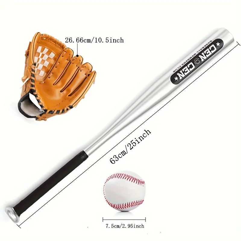 Baseball Starter Kit – 63.5cm Aluminum Alloy Bat