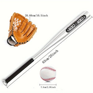Baseball Starter Kit – 63.5cm Aluminum Alloy Bat