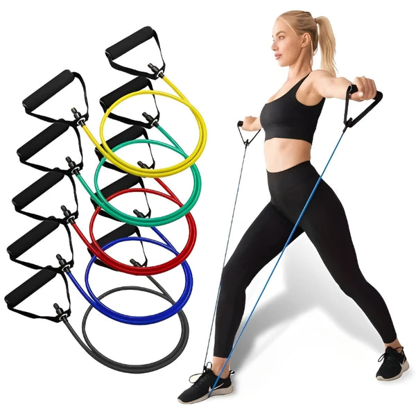 5-Level Resistance Bands with Handles – Home Workout Set