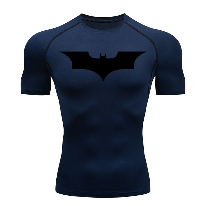 Men’s Bat Print Compression Workout Shirt