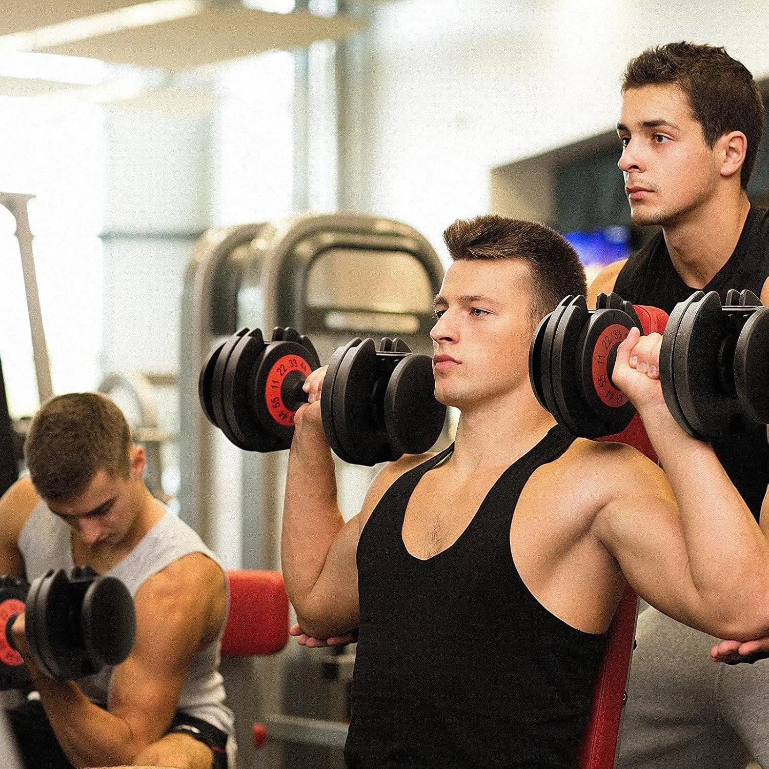 Adjustable Dumbbell Set – 25/55LBS with Quick-Turn Handle