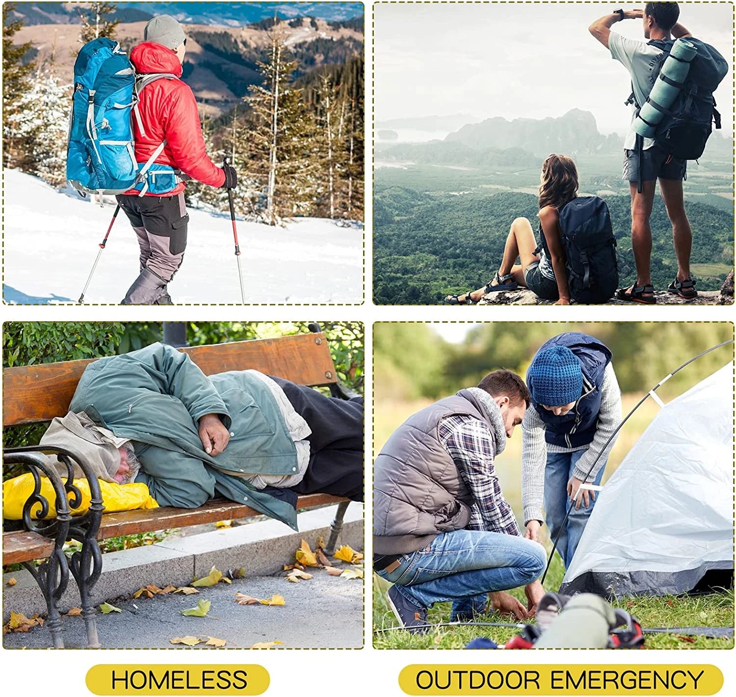Outdoor Waterproof Survival Thermal Blanket (5-30 Pc)