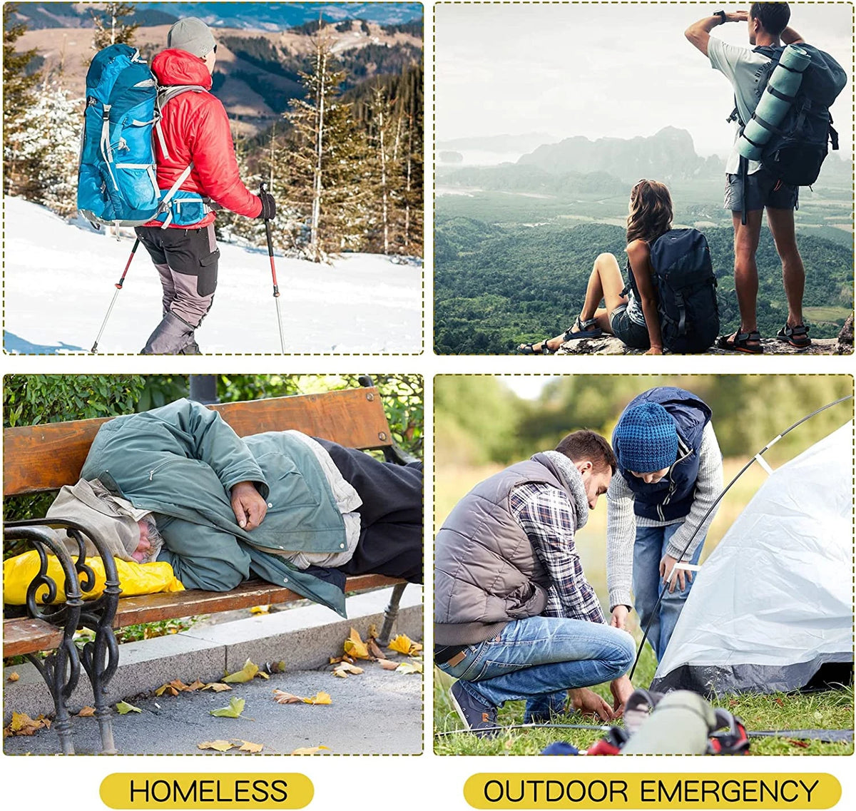 Outdoor Waterproof Survival Thermal Blanket (5-30 Pc)