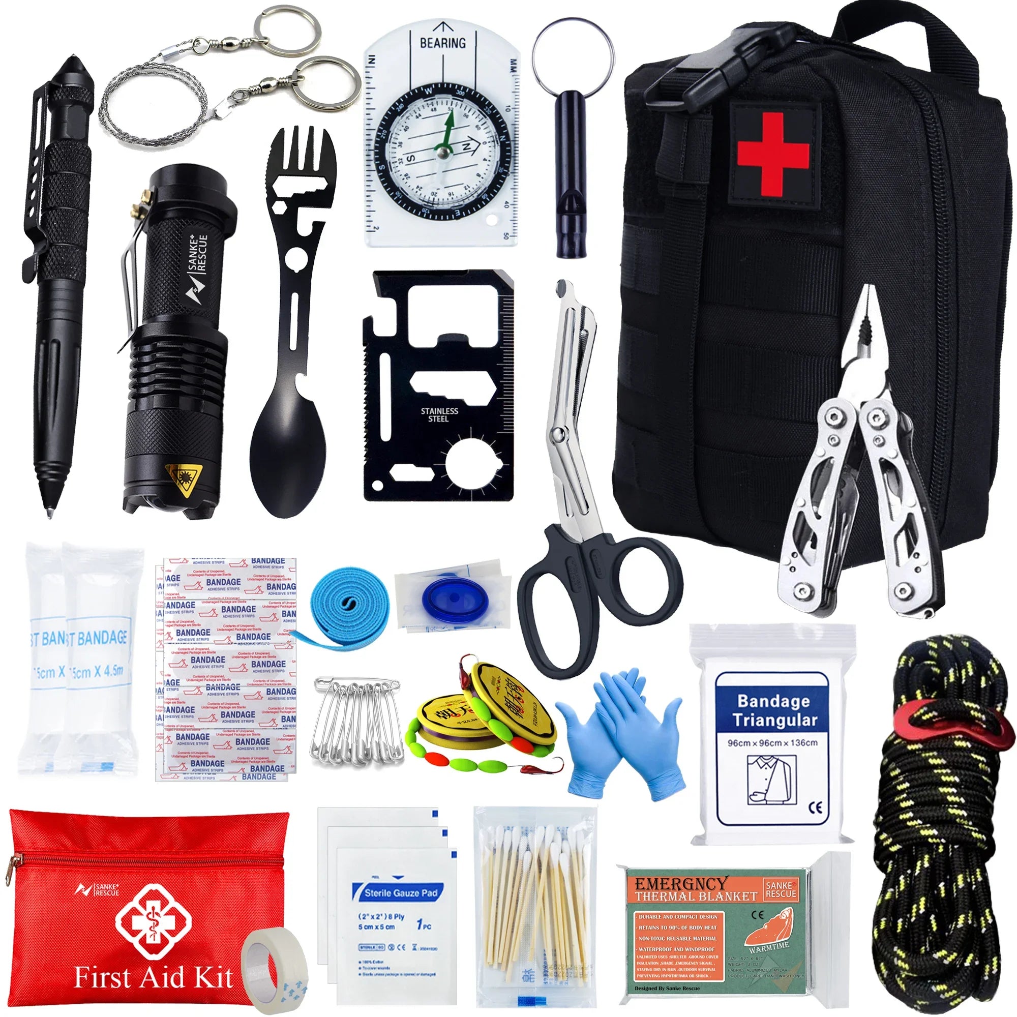 Tactical Car First Aid & Survival Kit
