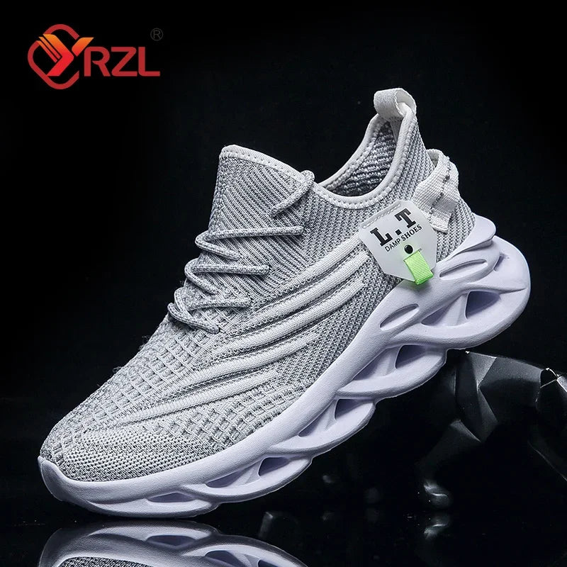 YRZL Men's Breathable Mesh Running Sneakers