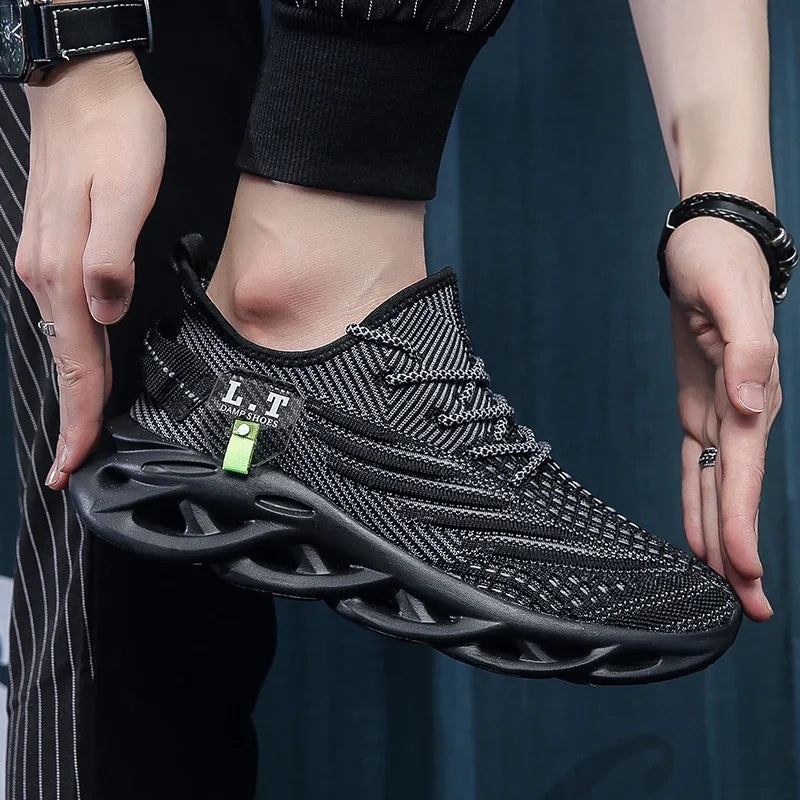 YRZL Men's Breathable Mesh Running Sneakers