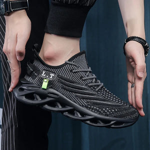 YRZL Men's Breathable Mesh Running Sneakers